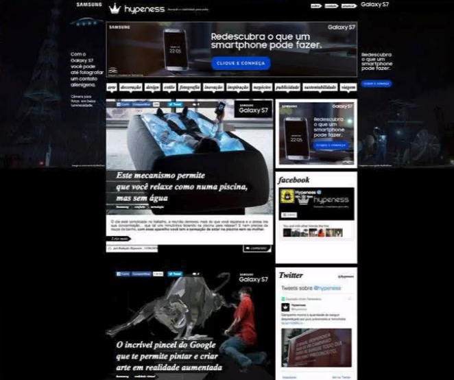 Samsung Galaxy S7 takeover on Hypeness