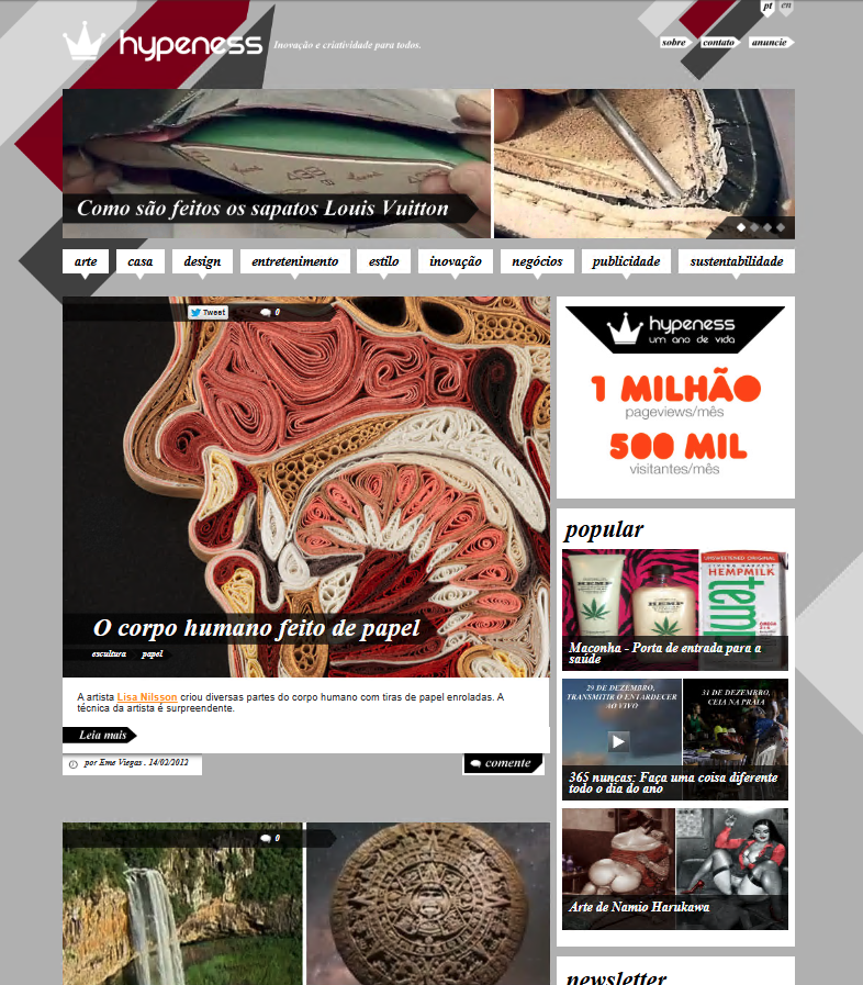 Hypeness.com.br homepage