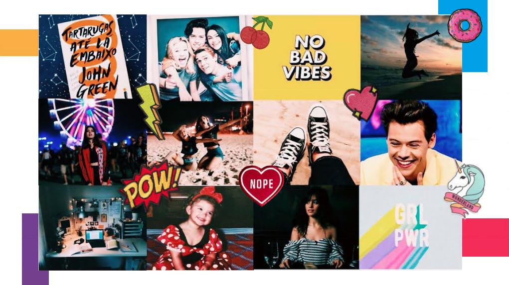 Purebreak editorial moodboard — pop culture, music, girl power